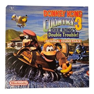 Nintendo Donkey Kong Country 3 Soundtrack CD with Yellow Cover from 1996